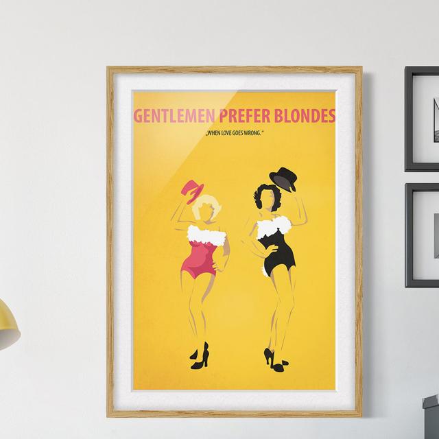 Movie Poster Gentlemen Prefer Blondes - Picture Frame Graphic Art on Paper Bilderwelten Frame Option: Brown Framed, Size: 70cm H x 50cm W x 2cm D on Productcaster.