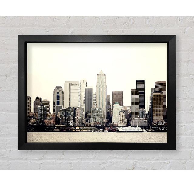 Seattle As Seen From Elliot Bay Framed Print Bright Star Size: 42cm H x 59.7cm W on Productcaster.