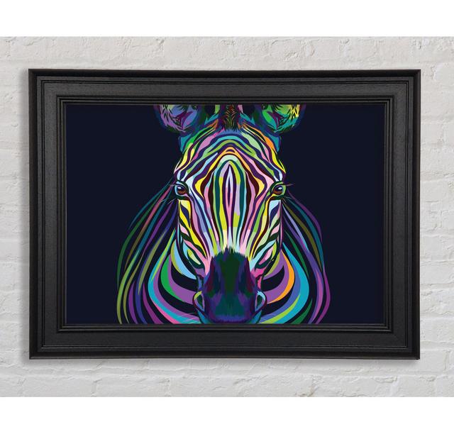 Stunning Zebra Vibrant - Print Ebern Designs Size: 29.7cm H x 42cm W x 8cm D on Productcaster.