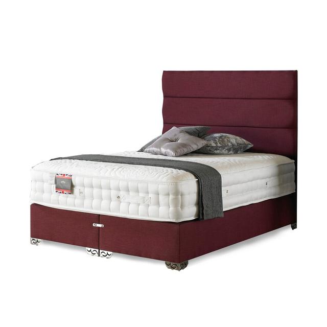 Argill Pocket Memory Divan Bed Set Fairmont Park Storage Type: No Storage, Size: Double (4'6), Colour: Plum Linen on Productcaster.