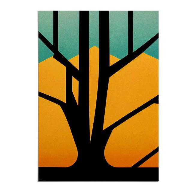 Bold Abstract Tree Art No.4 - Graphic Art Metro Lane Format: Paper, Size: 42cm H x 29.7cm W, Matte Colour: No Matte on Productcaster.