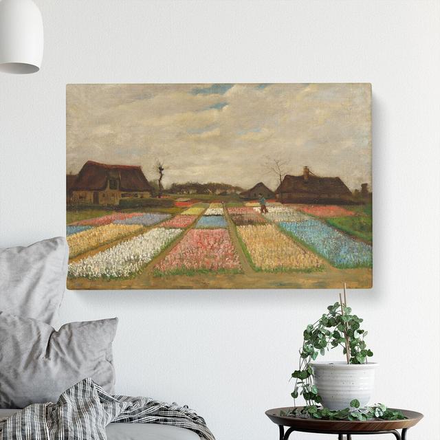 Flower Beds In Holland by Vincent Van Gogh - Wrapped Canvas Painting East Urban Home Size: 35cm H x 50cm W x 3cm D on Productcaster.