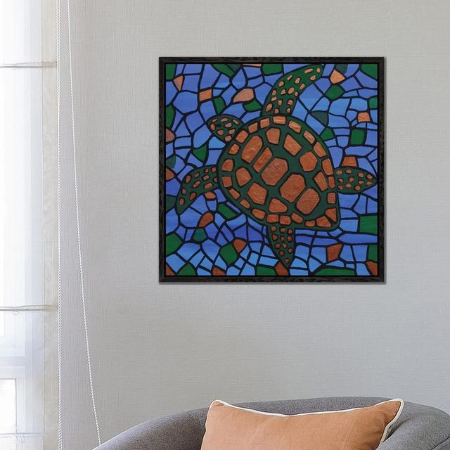 Turtle by Rachel Olynuk - Gallery-Wrapped Canvas Giclée on Canvas 17 Stories Size: 66.04cm H x 66.04cm W x 3.81cm D, Format: Black Framed on Productcaster.