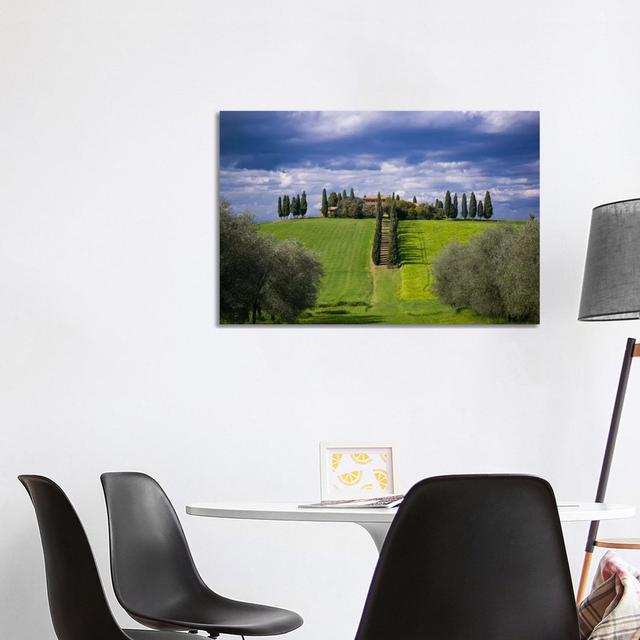 The Way Home, Tuscany, Italy by Jim Nilsen - Wrapped Canvas Gallery-Wrapped Canvas Giclée Latitude Run Size: 66.04cm H x 101.6cm W x 3.81cm D on Productcaster.