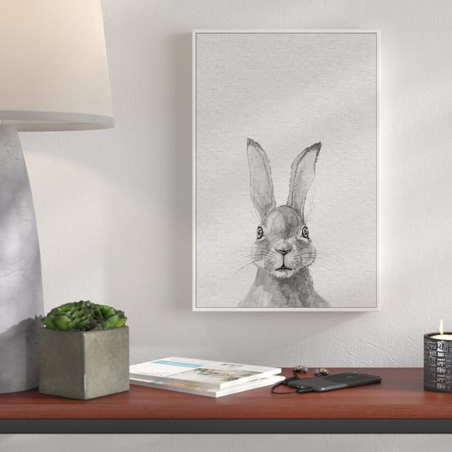 Lapin Gris II - Floater Frame Painting Print on Canvas East Urban Home Size: 61 cm H x 41 cm W x 3 cm D on Productcaster.