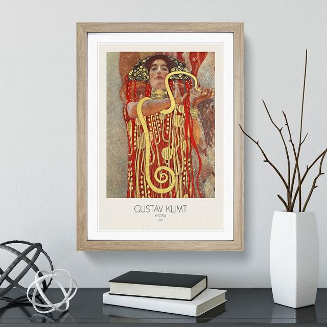 Hygeia with Border by Gustav Klimt - Picture Frame Painting East Urban Home Frame Option: Oak Framed, Size: 65cm H x 48cm W x 2cm D on Productcaster.