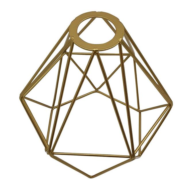 Wire Cage 20cm Metal Novelty Lamp Shade Borough Wharf Colour: Gold on Productcaster.