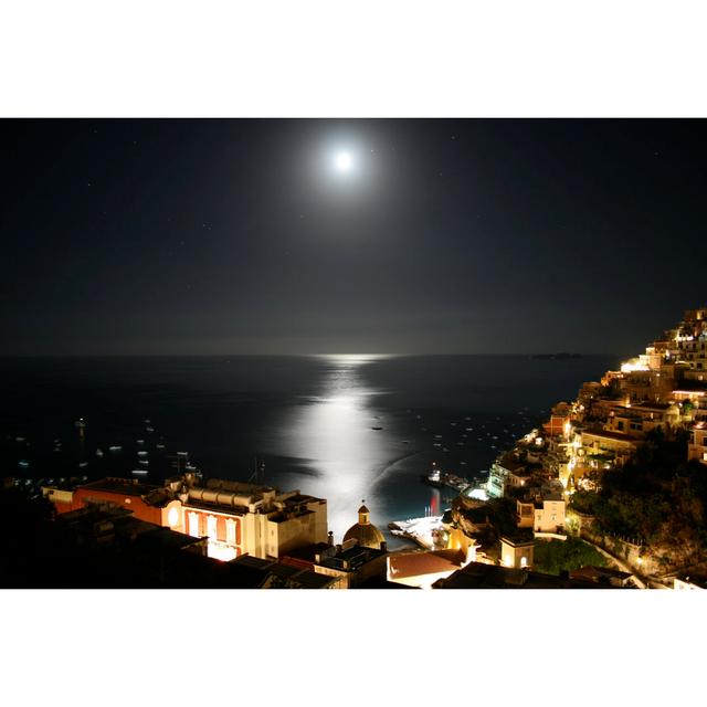 Moonlight Over Positano by Kaceyb - No Frame Art Prints on Canvas 17 Stories Size: 30cm H x 46cm W on Productcaster.