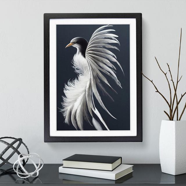 Feathers of the Bird - Picture Frame Graphic Art 17 Stories Frame Colour: Black, Size: 34cm H x 25cm W x 2cm D on Productcaster.