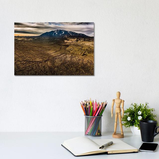 Hekla Volcano, Iceland 1PC3 Union Rustic Size: 8" H x 12" W, Format: Wrapped Canvas on Productcaster.