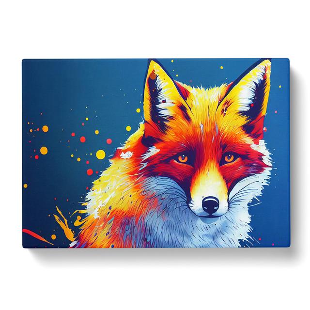 Painted Fox Vol.4 Abstract - Wrapped Canvas Painting Alpen Home Size: 50cm H x 76cm W x 3cm D on Productcaster.