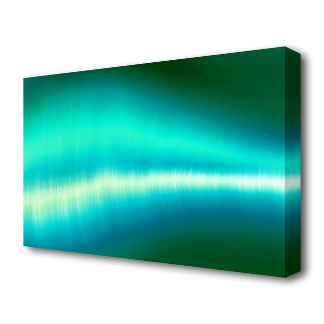 Green Shock Wave Graphic Art Print on Canvas East Urban Home Size: 66 cm H x 101.6 cm W on Productcaster.