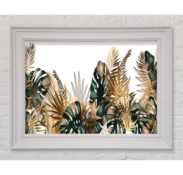 The Gold Leaf Cheese Plant Framed Print 17 Stories Size: 84.1cm H x 142.2cm W on Productcaster.