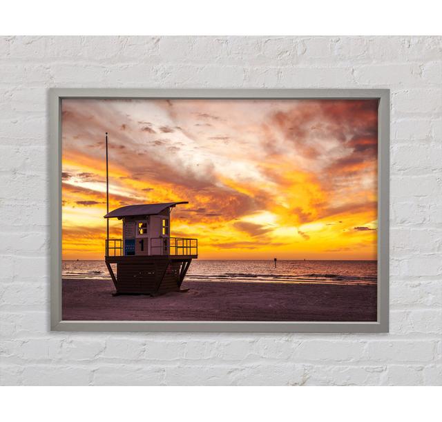 Watchers Tower Sunset - Single Picture Frame Art Prints on Canvas Bright Star Size: 59.7cm H x 84.1cm W x 3.3cm D on Productcaster.