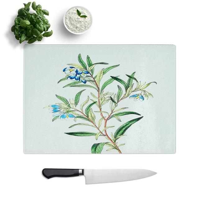 Tempered Glass Bluebell Flowers Chopping Board East Urban Home Size: 28.5 cm W x 20 cm L on Productcaster.