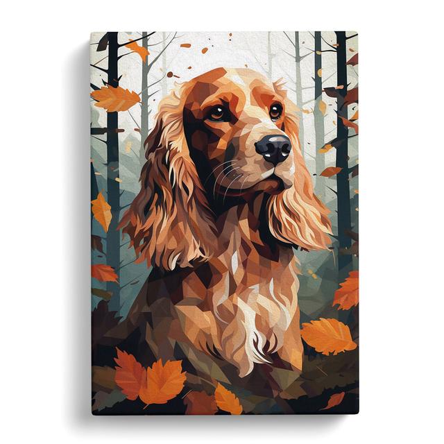 Cocker Spaniel Geometric No.2 - Print Marlow Home Co. Size: 60cm H x 40cm W x 3cm D on Productcaster.