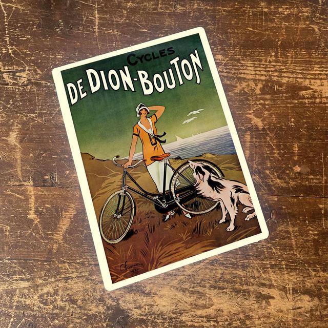 Cycles De Dion Bouton Dog - Metal Art Wall Sign East Urban Home Size: 40cm H x 28cm W on Productcaster.