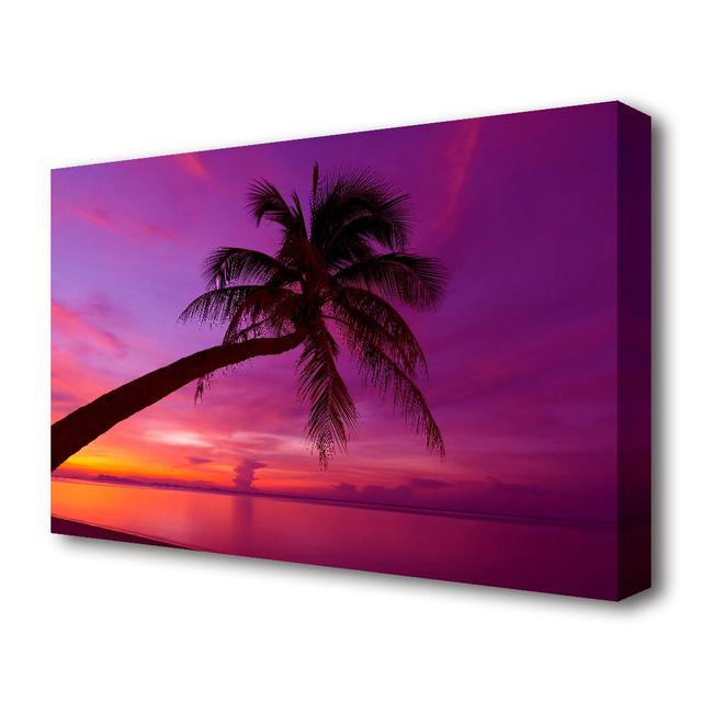 'Palm Tree Skies Beach' Photographic Print on Canvas East Urban Home Size: 35.6 cm H x 50.8 cm W on Productcaster.