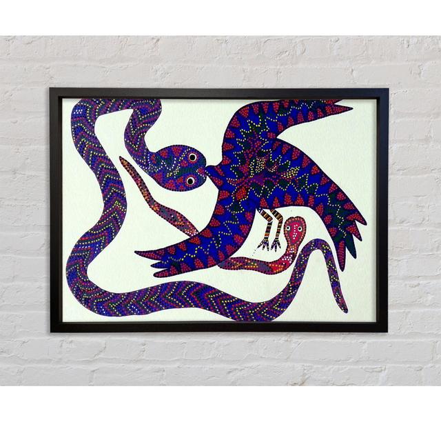 Aboriginal Snake Bird Framed Print Bright Star Size: 59.7cm H x 84.1cm W on Productcaster.