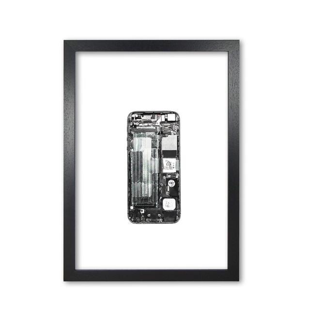 'Broken iPhone' Graphic Art East Urban Home Format: Black Grain Frame, Size: 85 cm H x 60 cm W x 5 cm D on Productcaster.