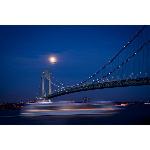 Buntine Verrazano Narrows Bridge - Wrapped Canvas Photograph 17 Stories Size: 61cm H x 91cm W x 3.8cm D on Productcaster.