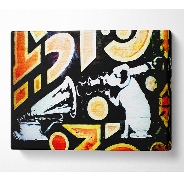 Hmv Dog - Wrapped Canvas Art Prints ClassicLiving Size: 101.6cm H x 142.2cm W x 10cm D on Productcaster.