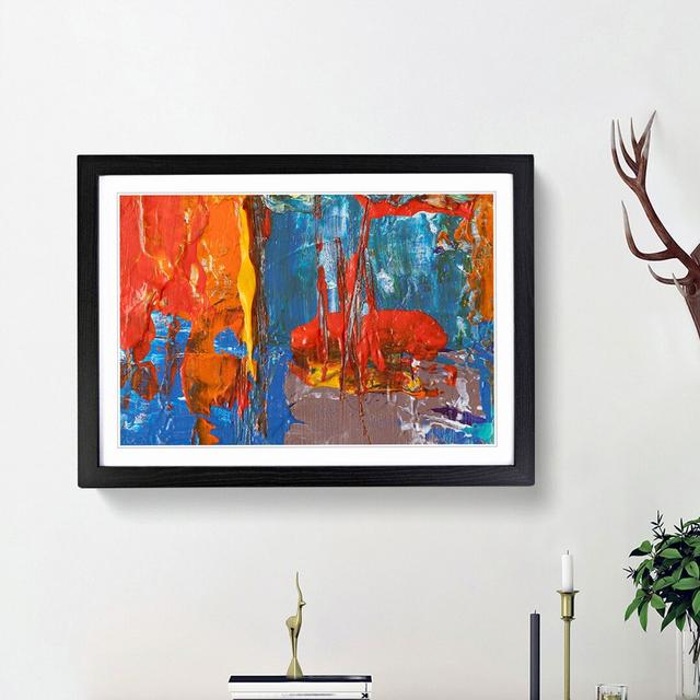 Abstract Art Painting Vol.349 by S.Johnson - Picture Frame Painting Print East Urban Home Frame Option: Black Framed, Size: 36cm H x 48cm W x 2cm D on Productcaster.