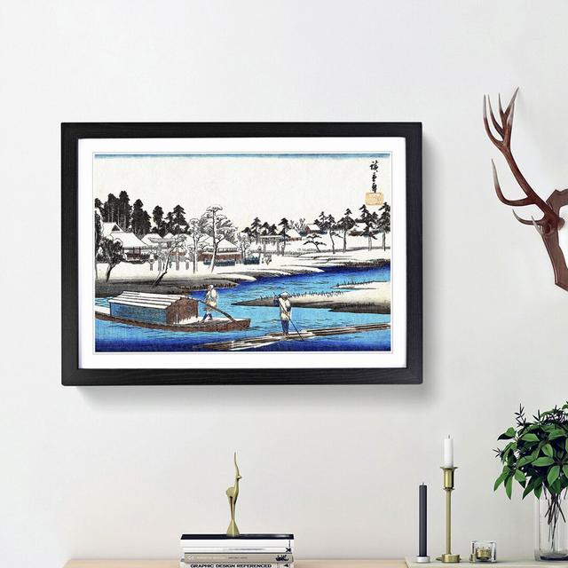 Snow at Massaki by Utagawa Hiroshige - Picture Frame Painting Print East Urban Home Frame Option: Black Framed, Size: 27cm H x 36cm W x 2cm D on Productcaster.