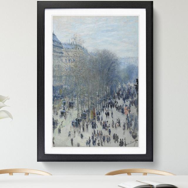 Boulevard Des Capucines by Claude Monet - Picture Frame Painting East Urban Home Size: 65cm H x 48cm W x 2cm D, Frame Option: Black on Productcaster.