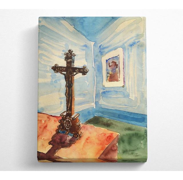 Walter Gramatte Crucifix in the Room - Wrapped Canvas Art Prints ClassicLiving Size: 66cm H x 106.6cm W on Productcaster.