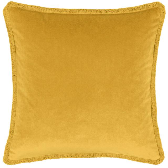 Freya Square Throw Cushion Paoletti Colour: Ochre on Productcaster.