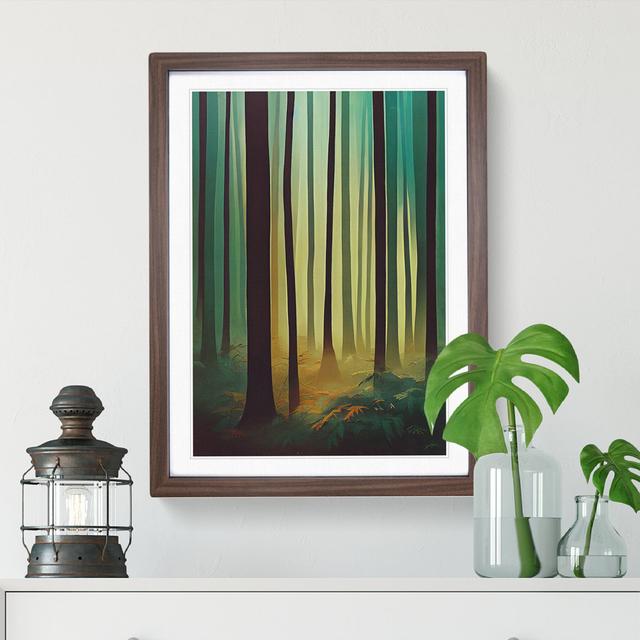 Tranquil Forest - Single Picture Frame Print Alpen Home Frame Colour: Walnut Framed, Size: 64cm H x 46cm W x 2cm D on Productcaster.