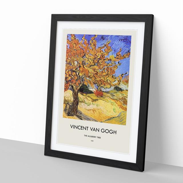 Mulberry Tree by Vincent Van Gogh - Picture Frame Painting East Urban Home Size: 65cm H x 48cm W x 2cm D, Frame Option: Black on Productcaster.