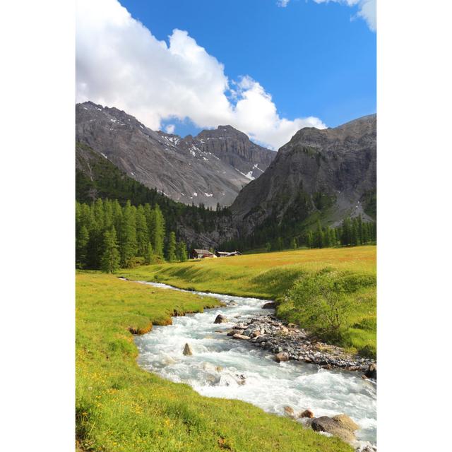 Mountains and River by Kellyisp - Wrapped Canvas Photograph Alpen Home Size: 46cm H x 30cm W on Productcaster.