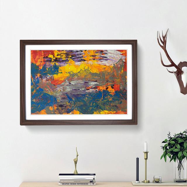 Abstract Art Painting Vol.86 by S.Johnson - Picture Frame Painting Print East Urban Home Size: 48cm H x 65cm W x 2cm D, Frame Option: Walnut Framed on Productcaster.