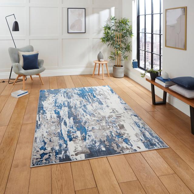 Apollo area rug Machine Woven Rectangle Grey Think Rugs Rug Size: Rectangle 120 x 170cm on Productcaster.