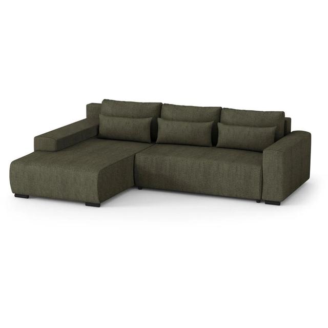 Ecksofa Bohlin Brayden Studio Polsterfarbe: Oliv, Ausrichtung: Linksseitig ausgerichtet on Productcaster.