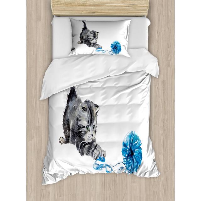 Breon No Pattern [EU ONLY] Duvet Cover Set with Pillowcases 17 Stories Size: Single - 1 Standard Pillowcase on Productcaster.