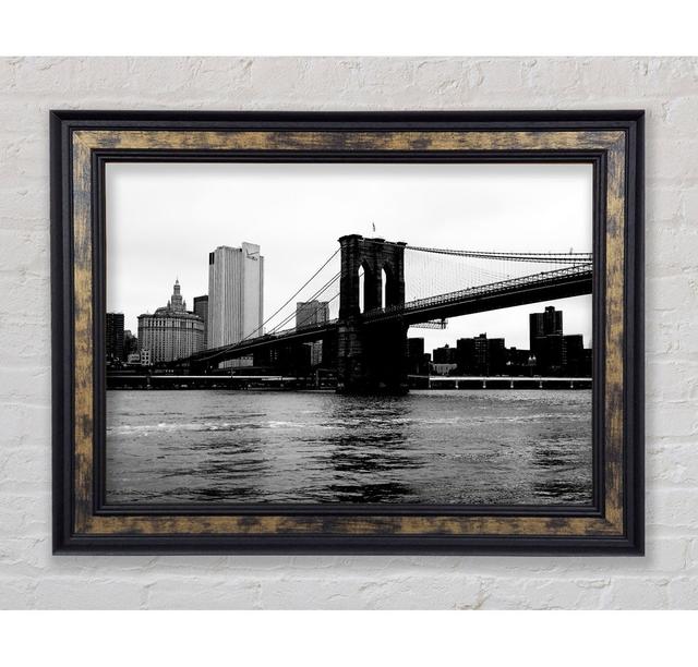 The View Of New York Under Brooklyn Bridge - Single Picture Frame Art Prints Bright Star Size: 21cm H x 29.7cm W on Productcaster.