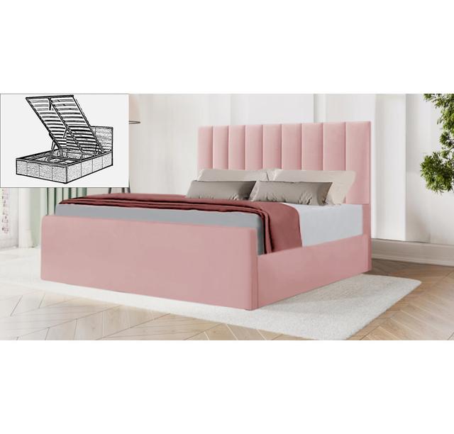 Hampton Storage Bed Pink Brayden Studio Size: Single (3'), Colour: Pink on Productcaster.