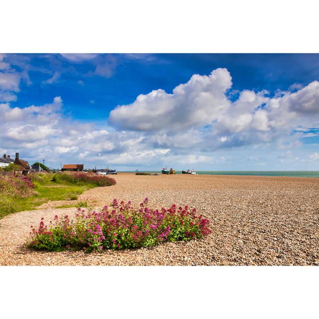 Beautiful Beach With Wildflowers House of Hampton Size: 61cm H x 91cm W x 3.8cm D on Productcaster.