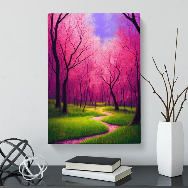 Smithton Spring Forest Cherry Tree - Wrapped Canvas Graphic Art Alpen Home Size: 60cm H x 40cm W on Productcaster.