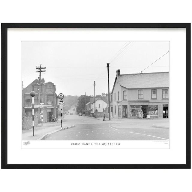 'Cross Hands, the Square 1957' by Francis Frith - Picture Frame Photograph Print on Paper The Francis Frith Collection Size: 28cm H x 36cm W x 2.3cm D on Productcaster.