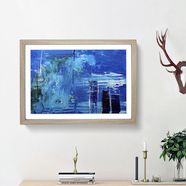 Abstract Art Painting Vol.85 by S.Johnson - Picture Frame Painting Print East Urban Home Frame Option: Oak Framed, Size: 36cm H x 48cm W x 2cm D on Productcaster.