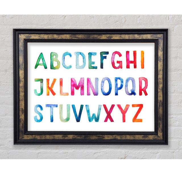 Rainbow Alphabet - Print Ebern Designs Size: 100cm H x 141.4cm W on Productcaster.