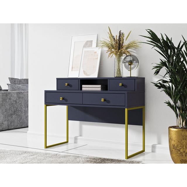 Bartlesville Writing Desk Canora Grey Colour: Navy Blue on Productcaster.