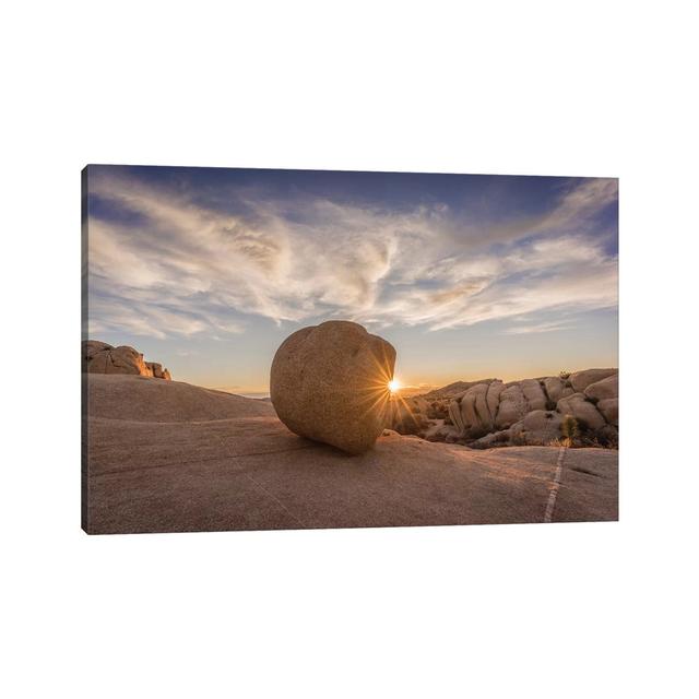 USA, California, Joshua Tree National Park. Rocky Landscape at Sunset. by Jaynes Gallery - Wrapped Canvas Photograph Latitude Run Size: 30.48cm H x 45 on Productcaster.