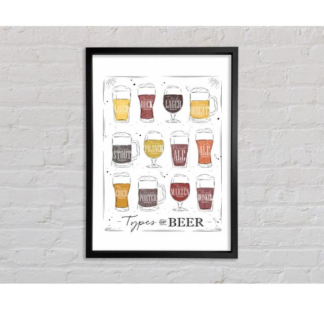 Types O F Beer - Single Picture Frame Art Prints on Canvas Bright Star Size: 142.2cm H x 84.1cm W x 3.3cm D on Productcaster.