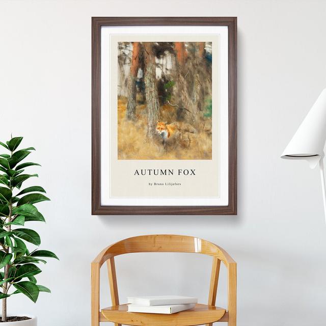 Roaming Fox by Bruno Liljefors - Picture Frame Graphic Art East Urban Home Size: 48cm H x 36cm W x 2cm D on Productcaster.