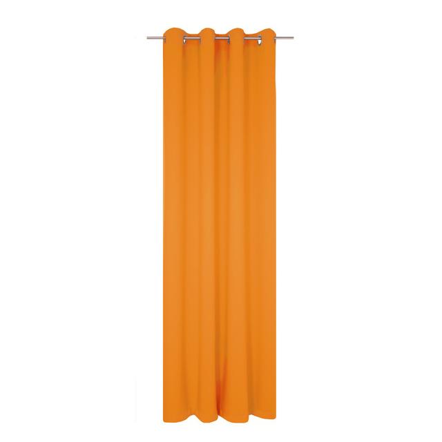 Polyester Blackout Grommet / Eyelet Curtain Panel Wirth Curtain Colour: Orange, Panel Size: 142cm Width x 355cm Drop on Productcaster.